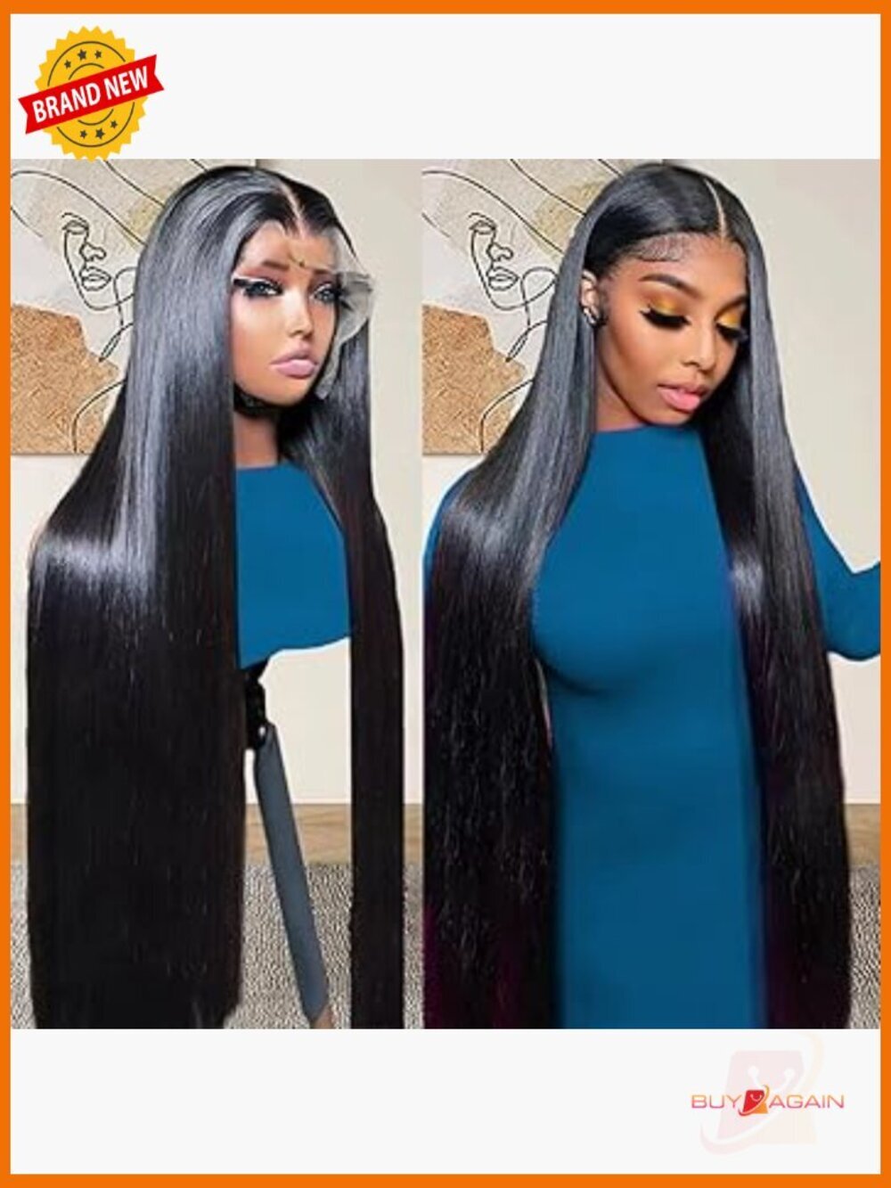 180% Density Straight Lace Front Wig 13x4 HD Transparent Lace
